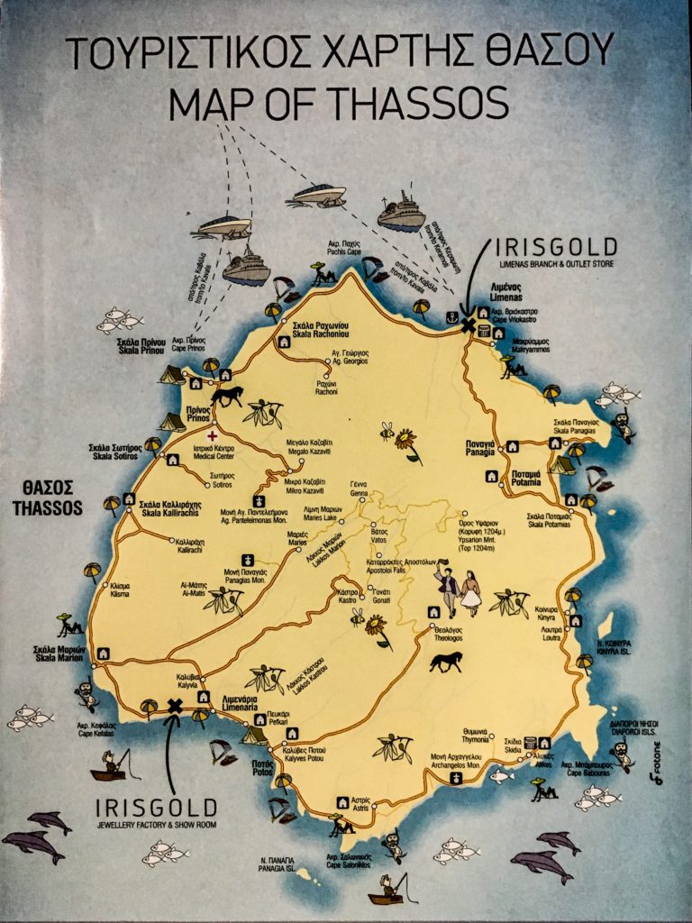 Thassos mapa